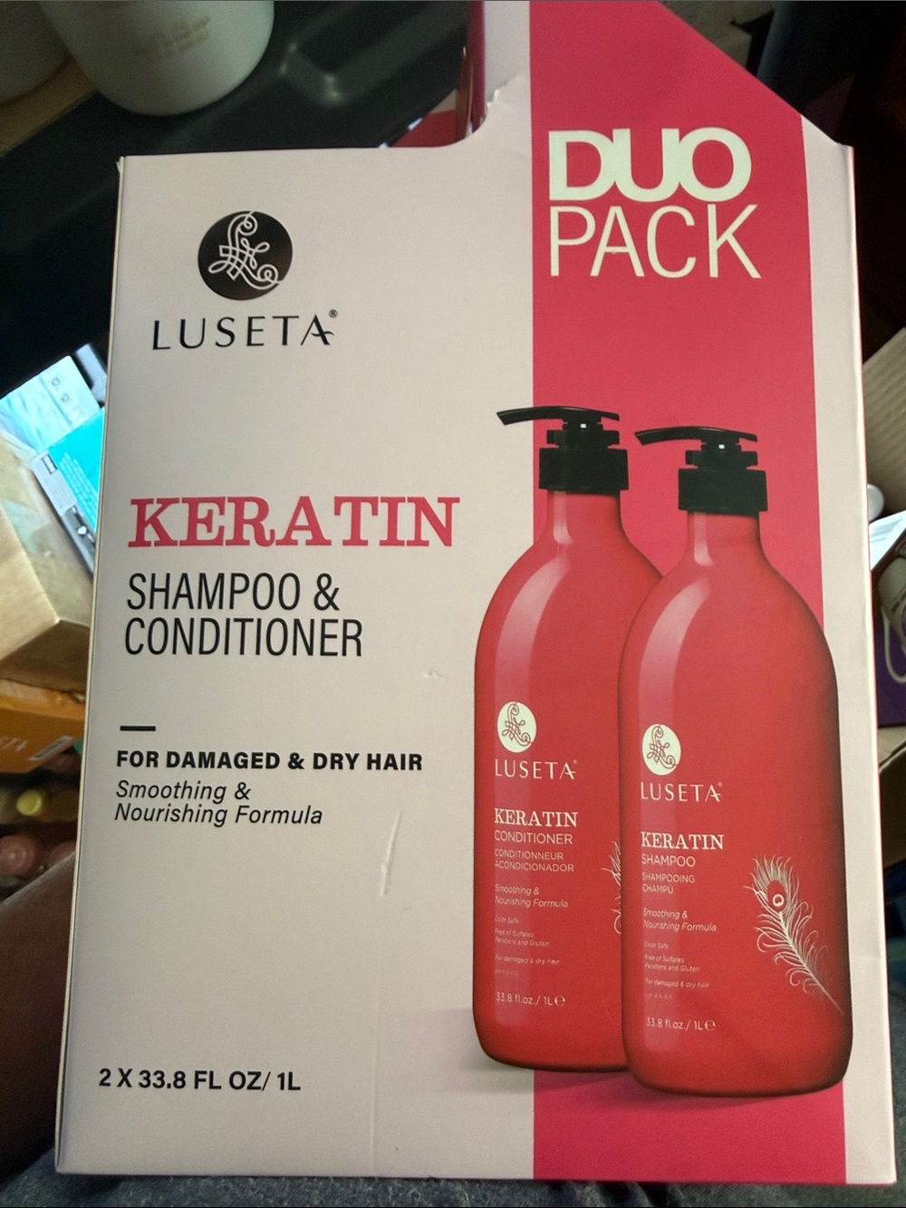 Luseta Keratin Shampoo & Conditioner Duo - Pink